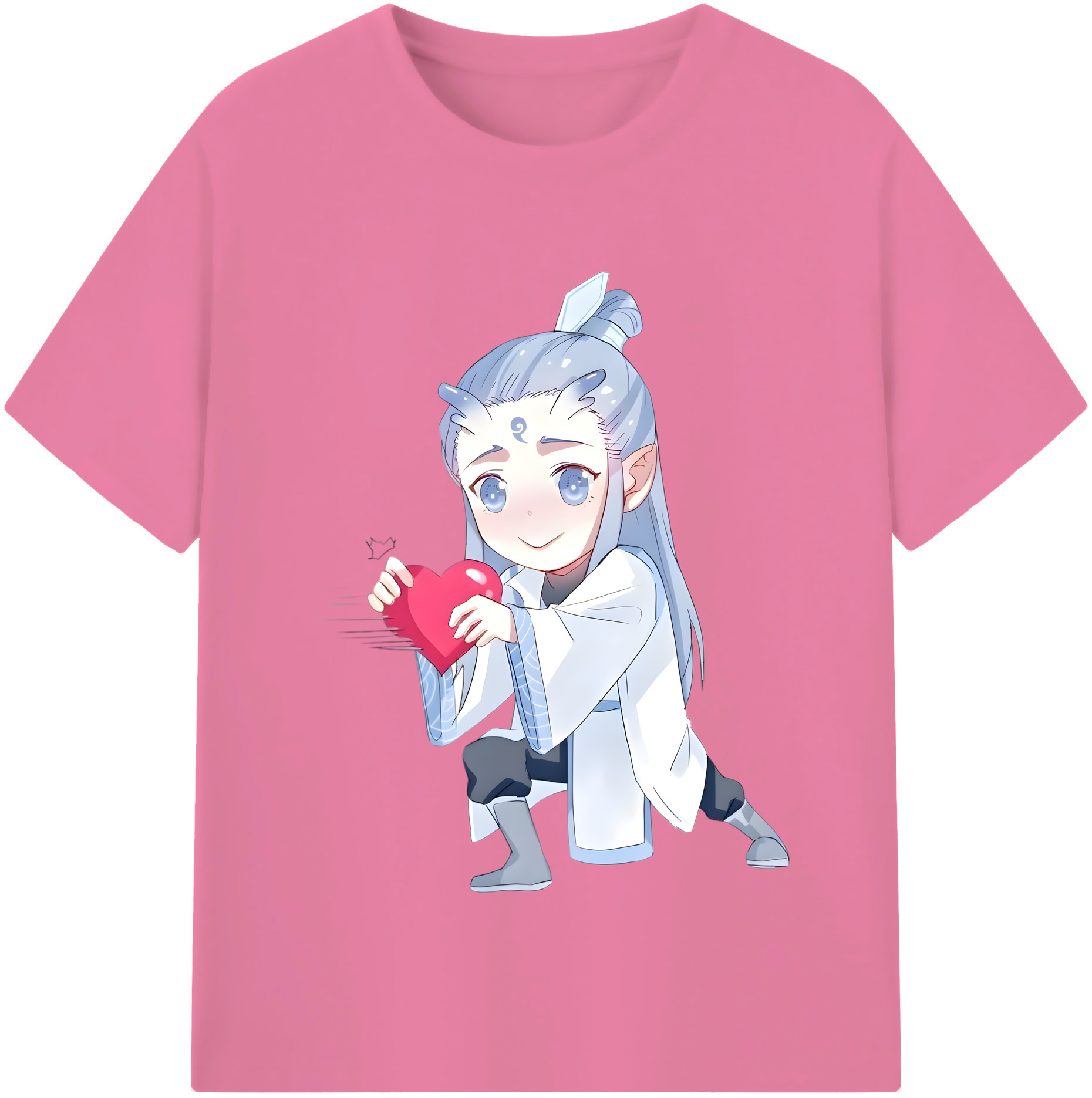 （画像用） Ne Zha 2 ナタ 魔童の大暴れ 綿100％半袖Tシャツ（フロントプリント）